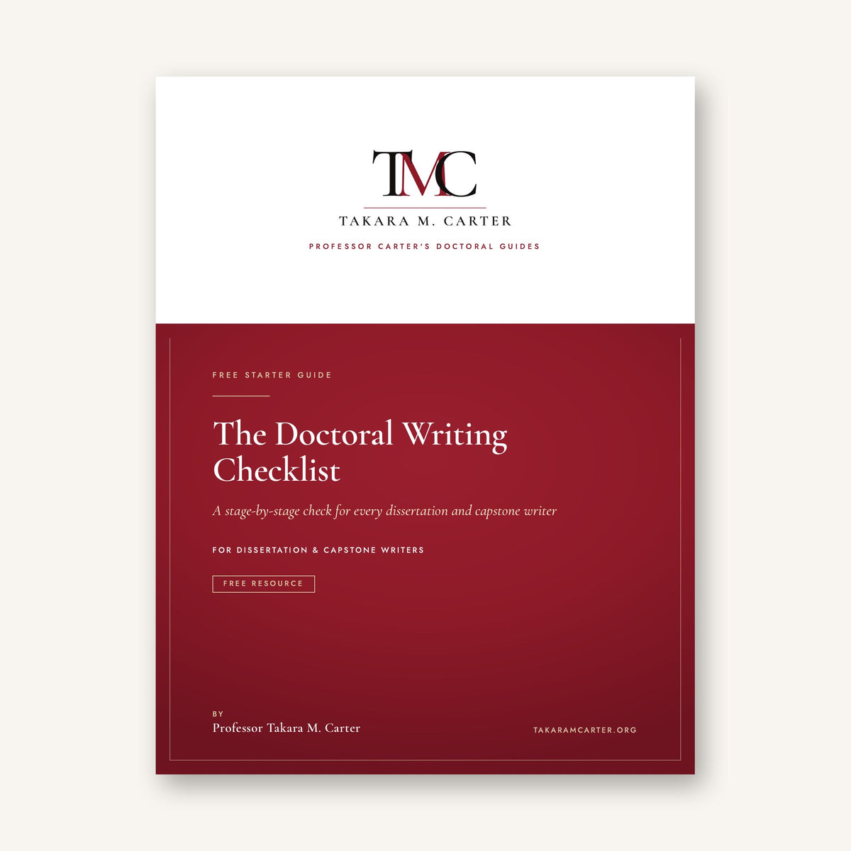 The Doctoral Writing Checklist