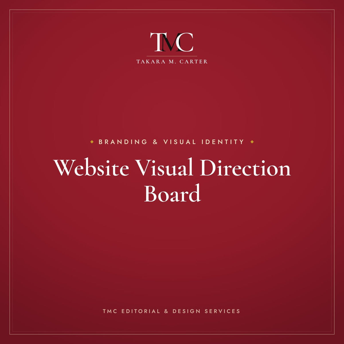 Website Visual Direction Board · TMC Editorial & Design Services