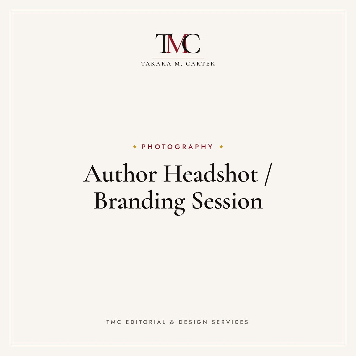 Author Headshot / Branding Session · TMC Editorial & Design Services
