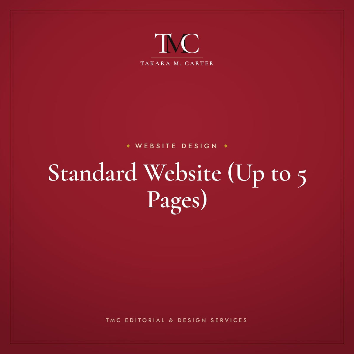 Standard Website (Up to 5 Pages) · TMC Editorial & Design Services