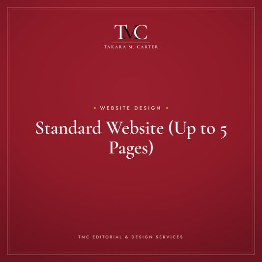 Standard Website (Up to 5 Pages) · TMC Editorial & Design Services
